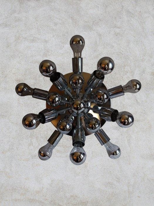Lampe murale - acier chromé, Plastique - Lampe murale, Antiek en Kunst, Antiek | Verlichting
