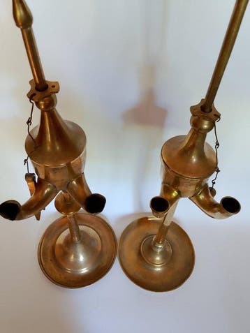 Lantaarn - Messing - Florentijnse lamp van messing, Antiek en Kunst
