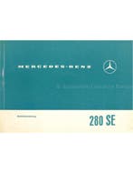 1968 MERCEDES BENZ 280 SE INSTRUCTIEBOEKJE DUITS, Ophalen of Verzenden