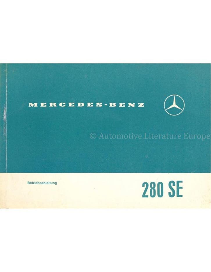 1968 MERCEDES BENZ 280 SE INSTRUCTIEBOEKJE DUITS, Auto diversen, Handleidingen en Instructieboekjes, Ophalen of Verzenden