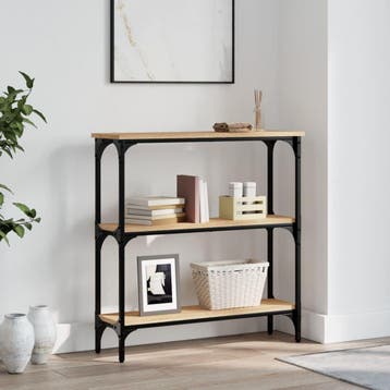 vidaXL Consoletafel Sonoma Eiken 75x22,5x75 cm Bewerkt Hout, Huis en Inrichting, Verzenden, Nieuw