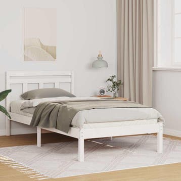 vidaXL Bedframe Wit 80 x 200 cm Massief grenenhout, Verzenden