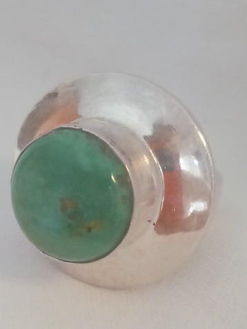 Turquoise - Zilver - Ring, Antiek en Kunst