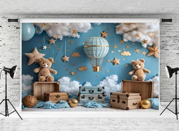 Toile fond photo Montgolfiere 3x3m - Seconde chance -45%, TV, Hi-fi & Vidéo, Verzenden