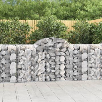 vidaXL Schanskorf gewelfd 200x50x100/120 cm gegalvaniseerd, Verzenden