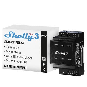 Shelly Pro 3 WiFi/LAN 48A | Retour deal | Sla je slag, Verzenden, Zo goed als nieuw, Overige typen
