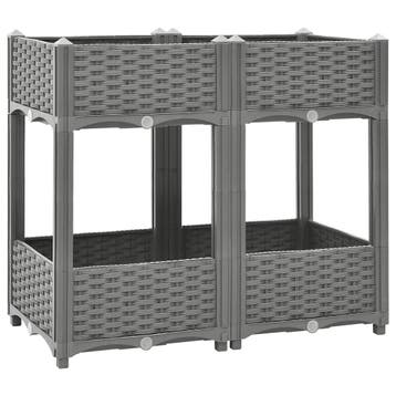 vidaXL Plantenbak verhoogd 80x40x71 cm polypropeen, Tuin en Terras, Bloempotten, Verzenden, Nieuw