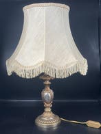 Lampe de théâtre - de table vintage en métal patiné avec