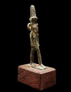 Oud-Egyptisch - Bronzen beeldje van Nefertoum - 664/332