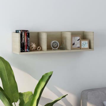 vidaXL Cd-wandschap 75x18x18 cm bewerkt hout sonoma, Verzenden