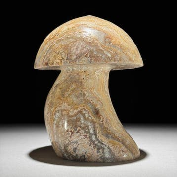 Sculpture de champignon en agate lace, sculptée à la main,, Antiquités & Art