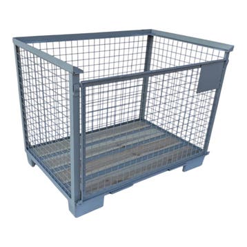 Gitterbox GB011 afneembaar front nieuw grijs 1240x835x970mm