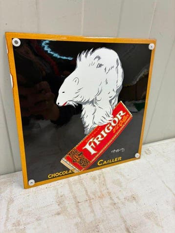 Frigor Chocolat Cailler – Emaille Reclamebord – Klassieke