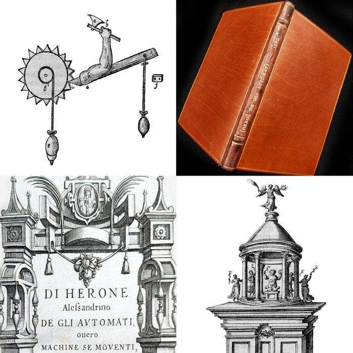 Hero of Alexandria - De Gli Automati (On Automatons) first, Antiek en Kunst, Antiek | Boeken en Manuscripten