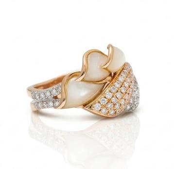 Bague tendance - 14 carats Or rose - 2.21ct. tw. Diamant, Bijoux, Sacs & Beauté
