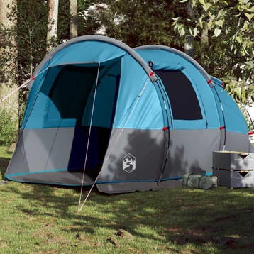 vidaXL Tunneltent 4-persoons waterdicht blauw, Verzenden, Nieuw