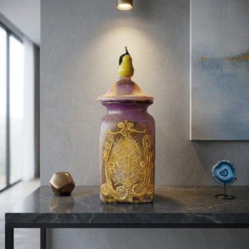 Vaas - Muranoglas - Murano-vaas goud 24 kt, Antiek en Kunst