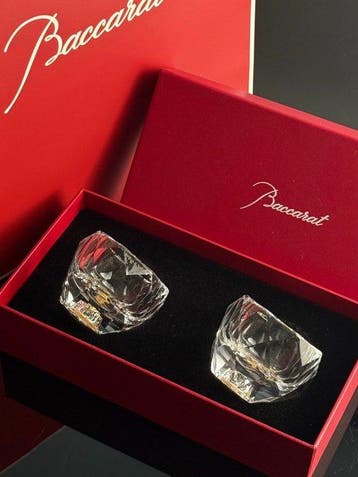 Baccarat - Drinkset - Kristallen beker --24K goudfolie