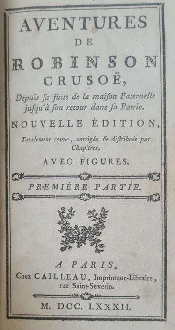 Daniel Defoe - Aventures de Robinson Crusoë - 1782, Antiek en Kunst