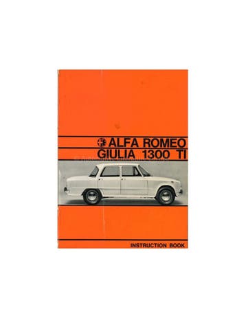 1967 ALFA ROMEO GIULIA 1300 INSTRUCTIEBOEKJE ENGELS, Ophalen of Verzenden