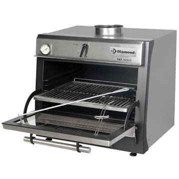Houtskooloven-BBQ | RVS | 60kg/u | GN 1/1 |, Verzenden, Nieuw in verpakking