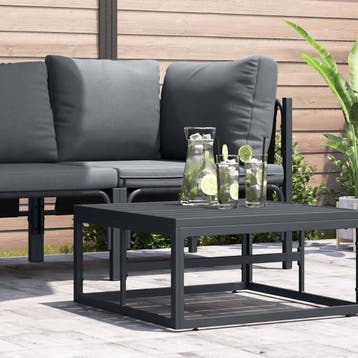 vidaXL Buiten Meubilair Antraciet 70 x 70,5 x 32 cm Staal, Jardin & Terrasse, Ensembles de jardin, Verzenden