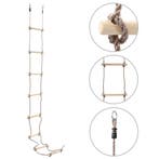 vidaXL Touwladder 290 cm hout, Verzenden, Nieuw