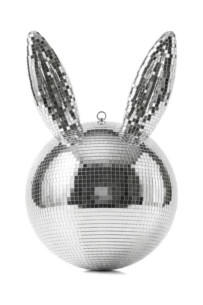 Discobal Paashaas 48 cm Konijn Discobol Pasen Zilver Spiegel, Hobby & Loisirs créatifs, Articles de fête, Enlèvement ou Envoi