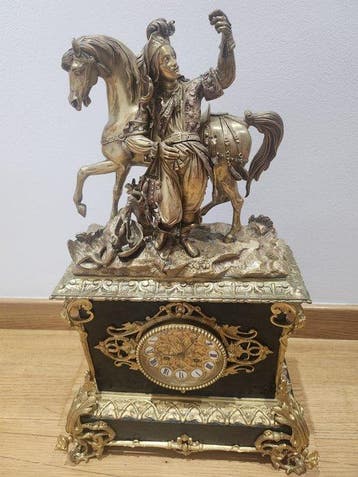 Figurale pendule - - Verguld brons - 1850-1900 - Franse