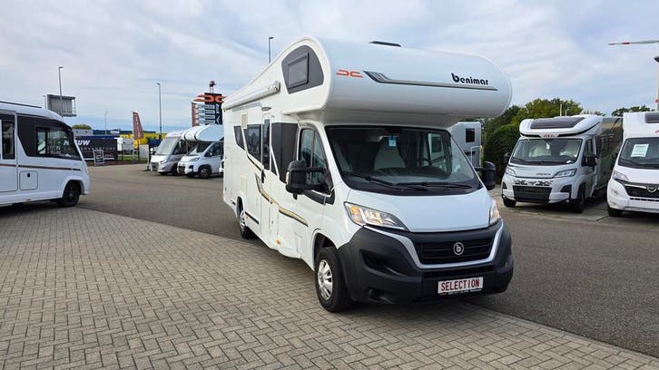 Benimar Sport 346 jonge alkoof met dwarsbed achteraan 46312, Caravanes & Camping, Camping-cars