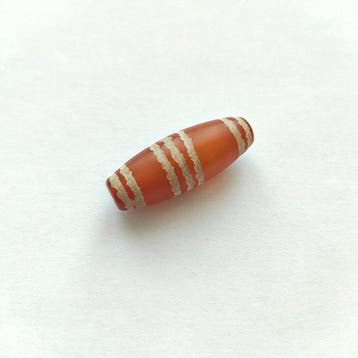 Oud-Birmese, Pyu-staten Geëtste carneool kraal - 30 mm