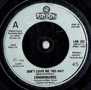 The Communards With Sarah Jane Morris - Dont Leave Me This, Verzenden, Gebruikt