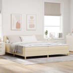 vidaXL Boxspring bed met kussen met hoofdeinde Crème 200 x, Verzenden, Nieuw