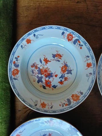 Quatuor de bols à soupe Imari chinois - Dynastie Qing