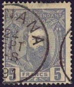 Belgisch-Congo 1887 - 5F violet, gestempeld Banana - met