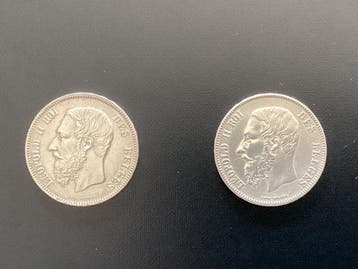 België. Leopold II , Albert I , Leopold III , Boudewijn. 5, Postzegels en Munten