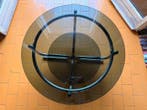 Salontafel - Glas, Staal - Gechromte metalen buisstructuur