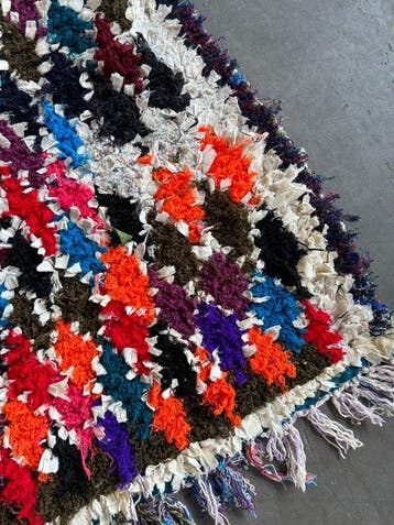 Tapis berbère marocain Boucherouite vintage - Tapis - 200 cm