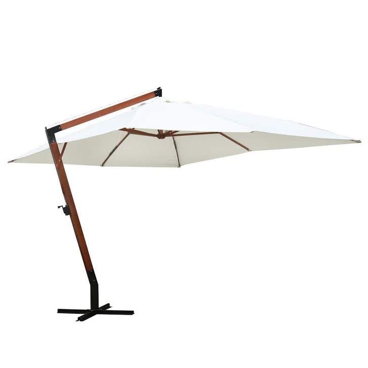 vidaXL Parasol 300x400 cm wit, Tuin en Terras, Parasols, Nieuw, Verzenden