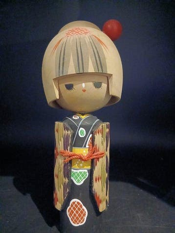 Beeldje - Paar Vintage Sosaku Kokeshi Poppen - Sgen &