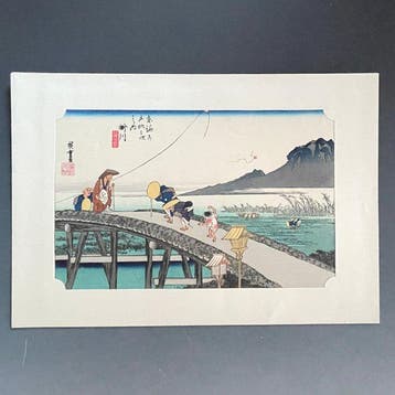 Ukiyo-e | Kakegawa - Fukuroi - Japanse houtsneden - Ando /