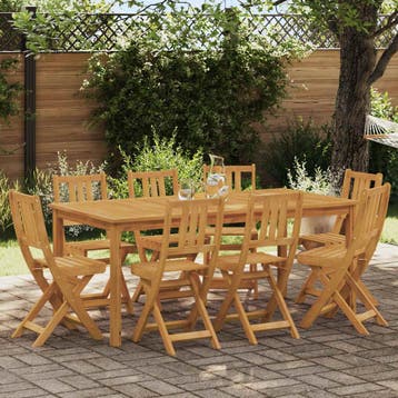 vidaXL Bistrostoelen voor buiten 8 st Naturel Massief Acacia, Tuin en Terras, Tuinstoelen, Verzenden, Nieuw