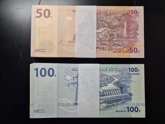 Congo, Democratische Republiek (Kinshasa). - 100 x 50 and, Timbres & Monnaies, Billets de banque | Europe | Billets non-euro
