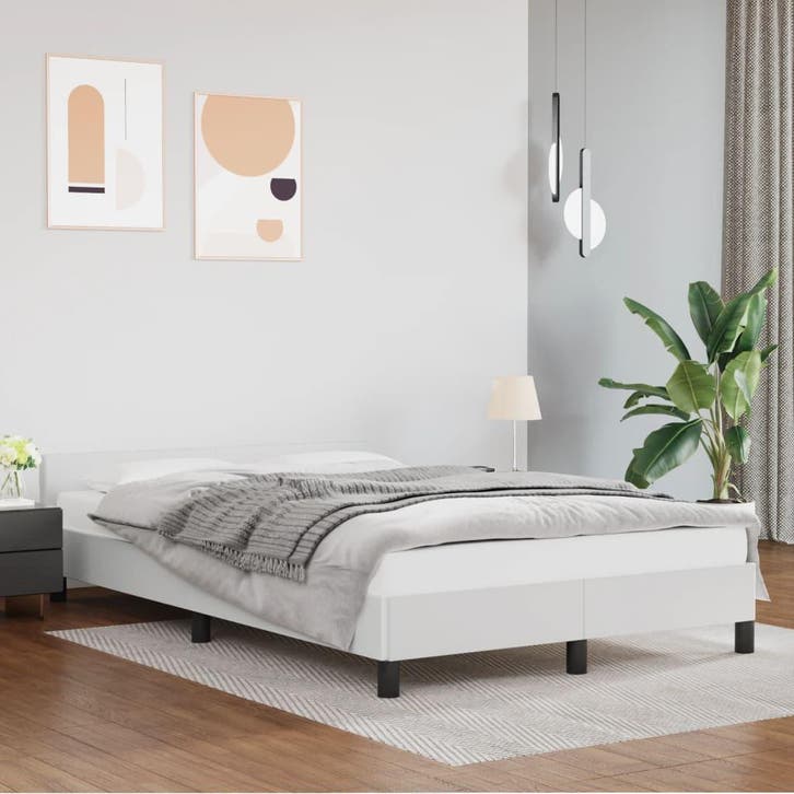 Bedframe 120x190 wit | 41% Korting, Retour deal!, Maison & Meubles, Chambre à coucher | Lits, Envoi