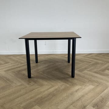 kantinetafel vierkant 100x100 cm, havanna - zwart, Gebruikt, Bureau