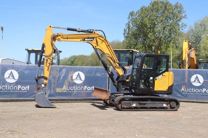 Veiling: Minigraver Sany SY80U Diesel 53.7kW 2021, Zakelijke goederen, Machines en Bouw | Kranen en Graafmachines, Ophalen