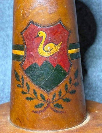 Austria - Historical Hand-Turned Wooden Football Trophy -