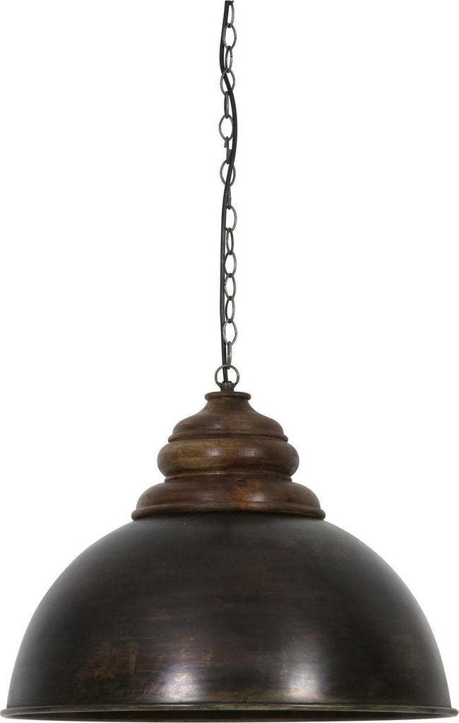2dekans | Light & Living Hanglamp Leia - Zwart - Ø52cm -, Maison & Meubles, Lampes | Suspensions, Enlèvement ou Envoi