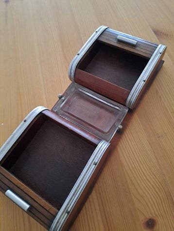 Zonder minimumprijs - Sigarettenhouder - Hout, Glas, Metaal