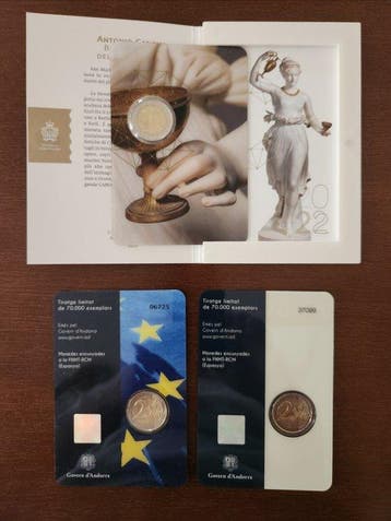 Saint-Marin, Andorre. 2 Euro 2022 (3 coins) (Sans prix de
